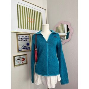 Patagonia Better Sweater Full Zip Fleece Jacket Teal Blue Heather Womens Small